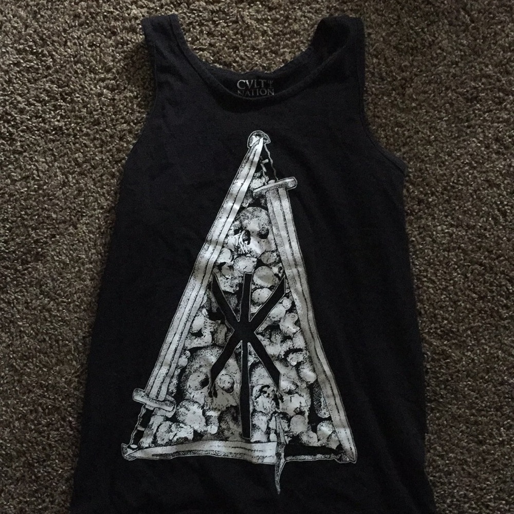 Gothic Sword and Skull Tank Top